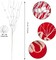 White Wispy Willow Christmas Berry Picks Sprays Glittered Twigs Decor for Christmas Tree Topper Wreath Garland Bouquet Floral Arrangement (White)